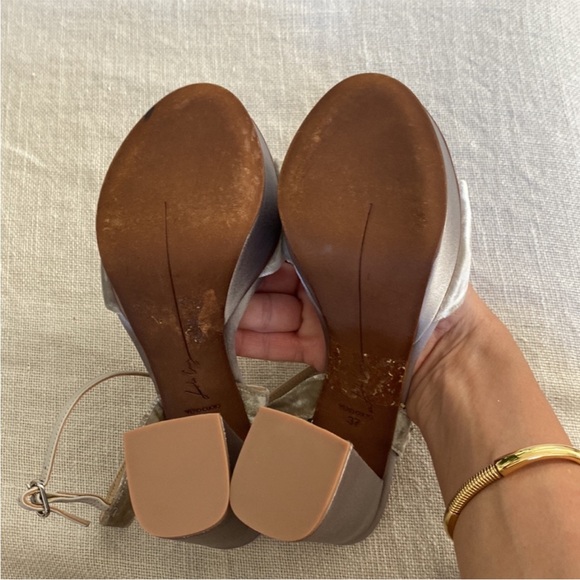 Sexy Free People Brand New Lola Cruz Velvel and Satin Platforms Sandals 7 ♥️ - Picture 7 of 11
